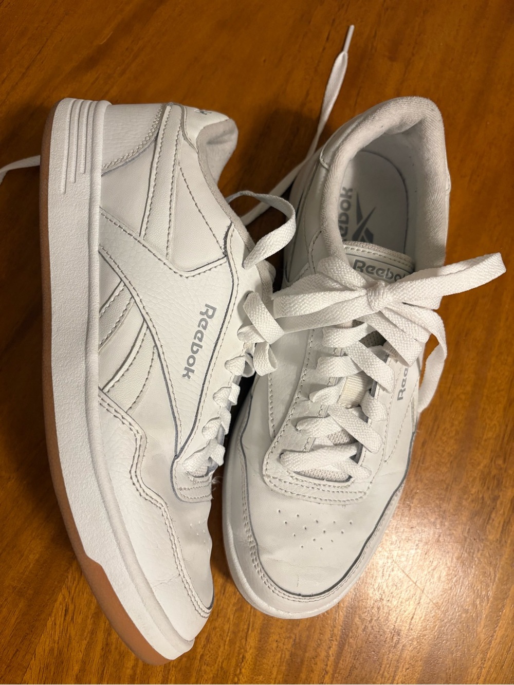 Reebok White Low-Top Leather Sneakers